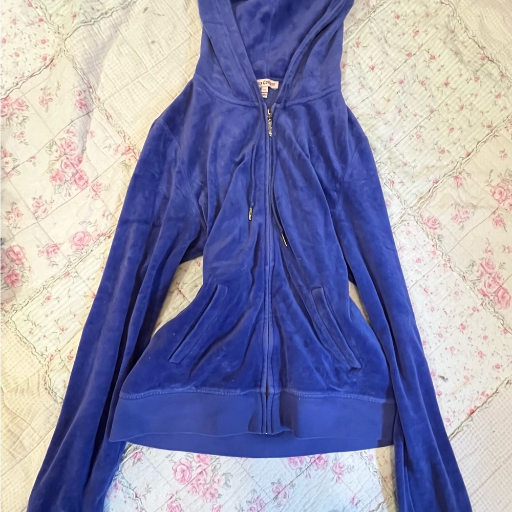 Purple Juicy coture Velour Zip-Up Hoodie